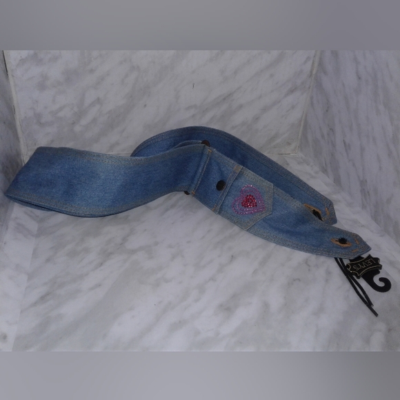 NWT Levy's denim jeans Guitar Strap & Gig bags with Rhinestone hearts - Picture 3 of 6
